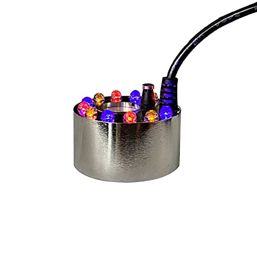 Halloween Lights Mist Maker,Halloween Machine Ultrasonic Mist Water Pond 12 LED Red Yellow and Blue Light Flashes for Halloween Party Decorations and Rockery Fishtank Vase Birdbath Deco | Halloween Decoration, Halloween Lights Mist Maker with 12LED Light,