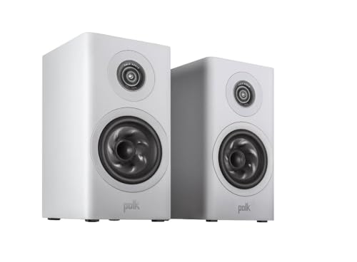 Polk Audio Reserve R100 Bookshelf Speakers for Home Theater, Pair, White - color: White