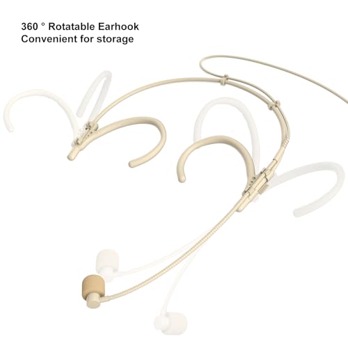 Earset Headset Microphone Portable Headworn Over Ear Hanging Condenser Mic Compatible with Audio Technica Wireless System Bodypack Transmitter for Lectures Performance Theater, Hirose 4 Pin Plug - size: Hirose 4 Pin Plug for Audio-Technica Only