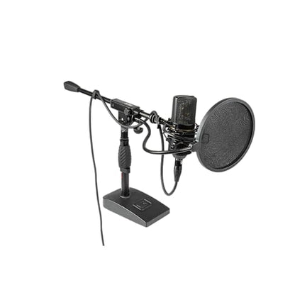 Gator Frameworks Weighted Desktop Microphone Stand with Boom (GFW-MIC-0821) | Compact Stand with 4.5" x 8" Base is Perfect for Desktop Use or Instrument Recording - style: Weighted Base