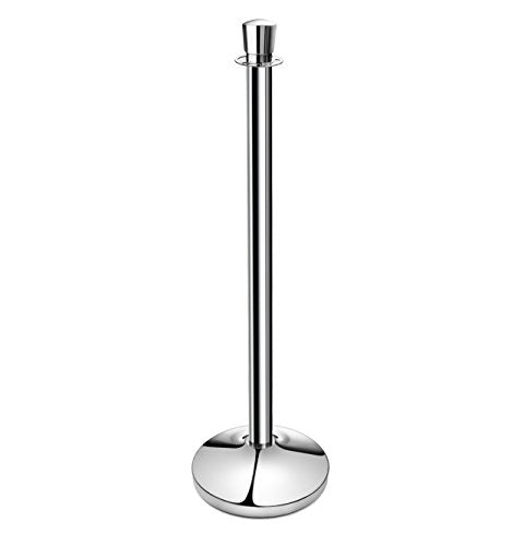 New Star Foodservice 54743 Tulip Top Stainless Steel Stanchions, Set of 2 Posts with 1 of 79.5-Inch Red Velvet Rope…