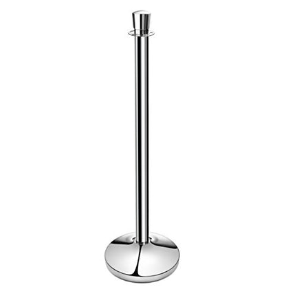 New Star Foodservice 54743 Tulip Top Stainless Steel Stanchions, Set of 2 Posts with 1 of 79.5-Inch Red Velvet Rope…