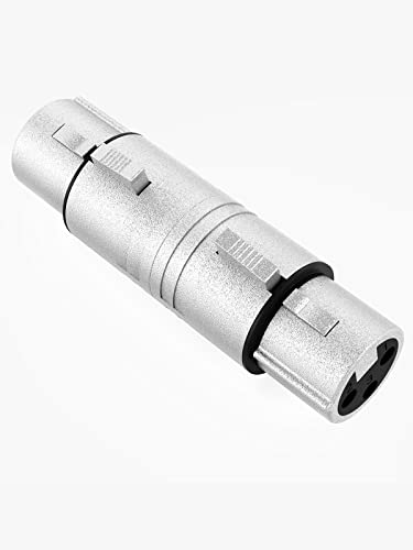 CableCreation [5-Pair XLR Female to Female & XLR Male to Male 3PIN Adapter Connector Compatible Microphone,Mixer,Silver - size: M to M & F to F