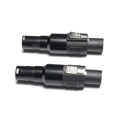 WJSTN 3pin XLR to Speakon Adapter, Black, Professional Connector, 2 Pack, for PA Systems, DJ Equipment, Amplifiers, Mixing Consoles (Speakon Male to XLR Male) - style: Speakon Male to xlr Male