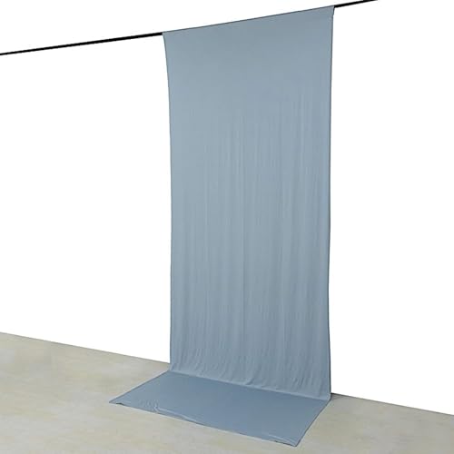 5x12 feet Dusty Blue 4-Way Stretch Spandex Divider Backdrop Curtain Party Wedding Ceremony Decorations - color: Dusty Blue