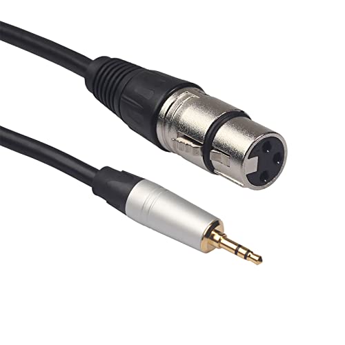 XLR to 3.5mm Balanced Cable Adapter, XLR Female to 1/8 inch Mic Cord for Camcorders, DSLR Cameras, Computer Recording Device and More - 1ft - style: XLR Female