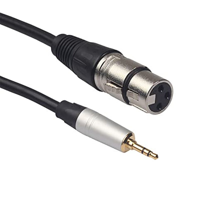 XLR to 3.5mm Balanced Cable Adapter, XLR Female to 1/8 inch Mic Cord for Camcorders, DSLR Cameras, Computer Recording Device and More - 1ft - style: XLR Female