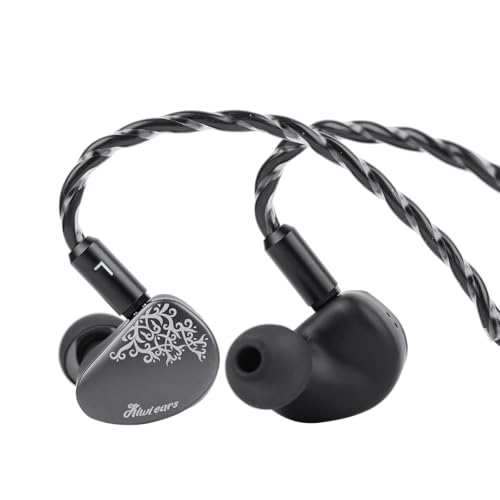 Linsoul Kiwi Ears Cadenza II 10mm Titanium Driver in Ear Monitor IEMs | KARS 2.0, Precise Tonal Balance, CNC Aluminum Faceplate, 2Pin Cable for Audiophiles Gaming, Grey, 3.5mm without Mic - color: Grey
