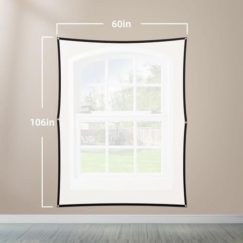 100" Outdoor Holographic Rear Projection Screen: 4K Indoor and Outdoor 16:9 Foldable Classroom Courtyard Projection Screen, Used for projecting Christmas Movies Videos Movie Nights (106 "H x 60 "W) - size: 106 "H x 60 "W