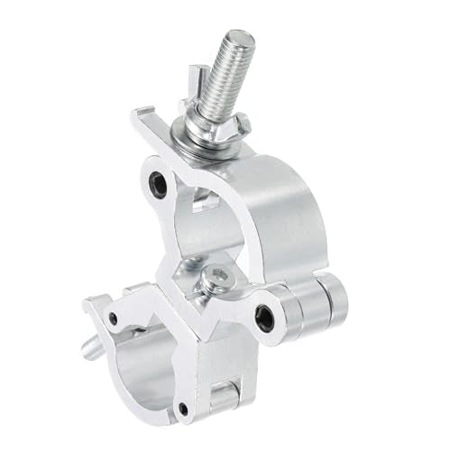 uxcell Light Truss Clamps, Aluminum Alloy Stage Lighting Pipe O Clamp for 1.22-1.38inch & 1.5-1.77inch OD Tube Max Load 220Lb Double Buckle, 1Pcs, Silver - color: Silver, size: 1.22-1.38inch&1.5-1.77inch