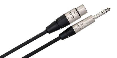 Hosa HXS-010 Pro Balanced Interconnect, REAN XLR3F to 1/4 Inches TRS, 10 Feet - size: 10 Feet