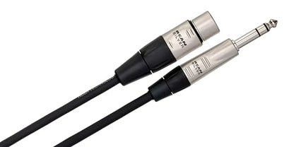Hosa HXS-010 Pro Balanced Interconnect, REAN XLR3F to 1/4 Inches TRS, 10 Feet - size: 10 Feet