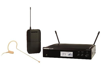 Shure BLX14R/MX53 UHF Wireless Microphone System - Perfect for Broadcast, Church, Presentations - 14-Hour Battery Life, 300 ft Range | MX153 Headset Mic, Single Channel Rack Mount Receiver | H8 Band - style: H8: 518-542 MHz