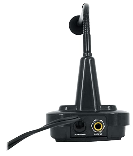 Rockville CH-MIC70 Push-to-Talk Commercial Gooseneck Paging Microphone | Built-In Preamp, No Phantom Power Required, 1/4" Output, 30 ft Cable, Cardioid Condenser, Adjustable Chime Volume