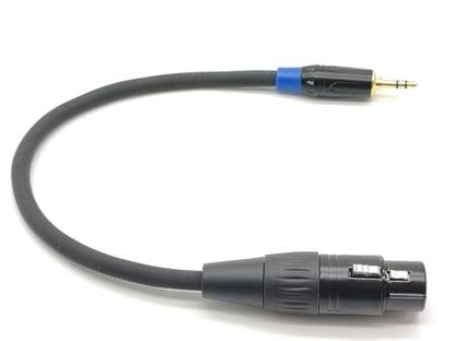 Elecbee XLR Female 5 Pin to Stereo Jack Audio 3.5Mm Male Balanced Audio Converter Adapter Cable 0.3M, Compatible with Microphones Mixers Amplifiers and Speakers