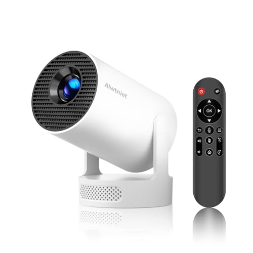 Mini Projector with Wifi and Bluetooth, Portable 4K Support Smart Proyector | Auto Keystone & 200ASIN HY300Pro+, for Home Bedroom Movie Outdoor, Compatible With HDMI/USB/TV Stick/Smartphone/Laptop - color: White/Black