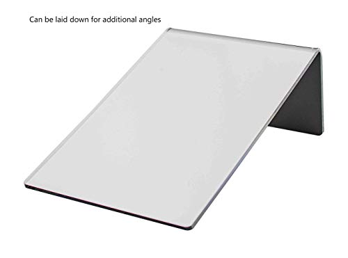 Marketing Holders 4 Pack Plexiglass Mirror 4" x 6" Slant Back Counter Top Free Standing Salons Optical and Jewelry Shops Travel Acrylic Slanted Mirrors Vanity Makeup Locker - size: 4"w x 6"h