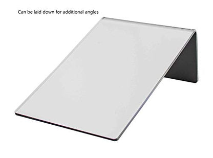 Marketing Holders 4 Pack Plexiglass Mirror 4" x 6" Slant Back Counter Top Free Standing Salons Optical and Jewelry Shops Travel Acrylic Slanted Mirrors Vanity Makeup Locker - size: 4"w x 6"h
