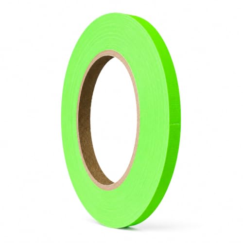 GGR Supplies CGT-80F Fluorescent Green Spike Gaffers Tape, 1/2 in x 60 yd | Superior Performance Laminated Tape with Rubber Adhesive for Cables, Floor Marking, Stage, Film, Theater and Event Production - color: Fluorescent Green