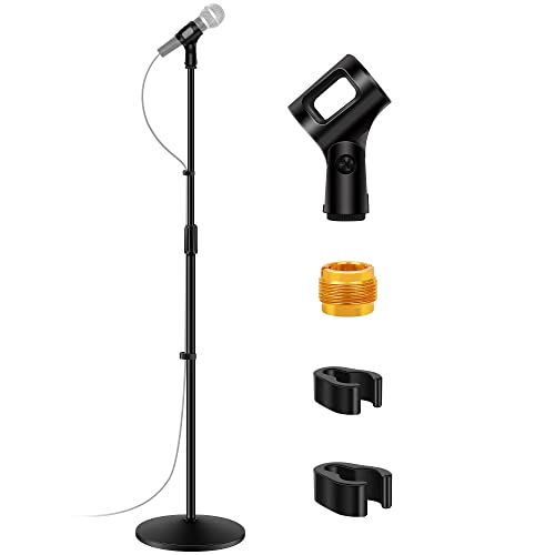 InnoGear Mic Stand Microphone Stand Floor with Weighted Base for Singing - style: Twist Clutch 34" - 60"