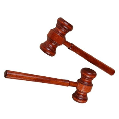 2Pcs Red Wood Judge Gavels Auction Court Gavels Wooden Judge Hammers Wood Hammer Props Judge Costume Accessories for Lawyer Courtroom 3.2 x 6.7 x 17.4 cm，Desk Accessories and Workspace Organizers