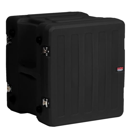 Gator Cases Pro Series 12U Rack Case, Standard 19" Depth (G-PRO-12U-19) | Made in the USA Molded Hard Shell Front & Rear Threaded Rack Rails Side Carry Handles - size: 12U Rack Space, style: Standard - 19" Deep