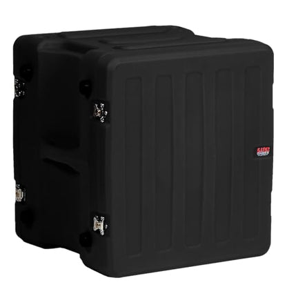 Gator Cases Pro Series 12U Rack Case, Standard 19" Depth (G-PRO-12U-19) | Made in the USA Molded Hard Shell Front & Rear Threaded Rack Rails Side Carry Handles - size: 12U Rack Space, style: Standard - 19" Deep
