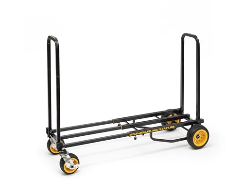 Rock-N-Roller R16RT (Max Wide) 8-in-1 Folding Multi-Cart/Hand Truck/Dolly/Platform Cart/34" to 52" Telescoping Frame/600 lbs. Load Capacity, Black - style: R16RT