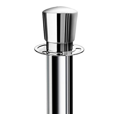 New Star Foodservice 54743 Tulip Top Stainless Steel Stanchions, Set of 2 Posts with 1 of 79.5-Inch Red Velvet Rope…