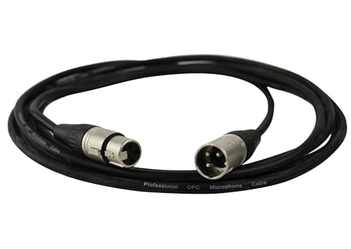 Gearlux XLR Microphone Cable, Fully Balanced, Male to Female, 6 Feet - 1 Pack - size: 6 Ft, style: 1 Pack
