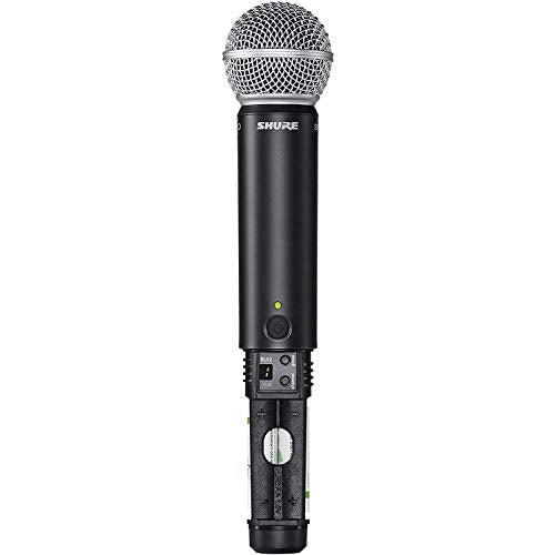 Shure BLX288/SM58 Dual-Channel Wireless Audio System J11 Band (596–620 MHz) – BLX88 Receiver, (2) BLX2 Transmitters with SM58 Dynamic Mic, Up to 14 Hr Battery, 300 ft Range | BLX88 Receiver, (2) BLX2 Transmitters with SM58 Dynamic Mic, Up to 14 Hr Battery