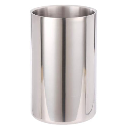 Double Wall Utensil Holder, 304 Stainless Steel Sleek Holder for Countertop | Kitchen Utensil Holder - Spatula Spoon Storage Organizer, Large Utensil Caddy Counter, Shining Utensil Crock, Mirror Polish
