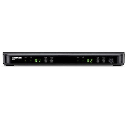 Shure BLX288/SM58 Dual-Channel Wireless Audio System J11 Band (596–620 MHz) – BLX88 Receiver, (2) BLX2 Transmitters with SM58 Dynamic Mic, Up to 14 Hr Battery, 300 ft Range | BLX88 Receiver, (2) BLX2 Transmitters with SM58 Dynamic Mic, Up to 14 Hr Battery