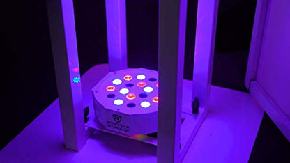 Rockville BATTERY PAR PACK 50 WHITE 20W Rechargeable Wash Lights (10), RGB Color Mixing, Wireless DMX, Remote Included, for DJs and Event Lighting - color: White