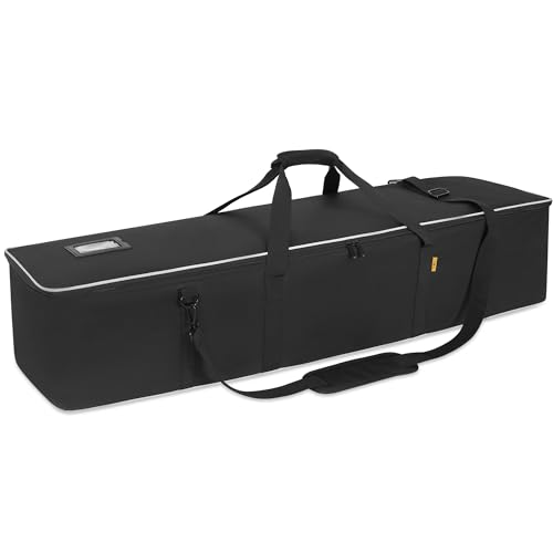 Multifunctional Tripod Bag 45 X 10 X 10 Inches / 114 X 25 X 25 cm Heavy Duty Tripod Carrying Case with Handle for Lights, Speakers, Cameras, Booms, Microphone Stands, Black - size: 45 X 10 X 10 Inch