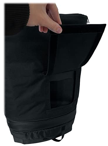 Rockville Best Cover 15 Padded Slip Cover for 15" PA Speaker, DJ Transport | Foam Padding, Rainproof, Adjustable Height 18"-31", Velcro Handle Access, Universal Fit, Open Bottom for Stand Use - size: 15 Inch