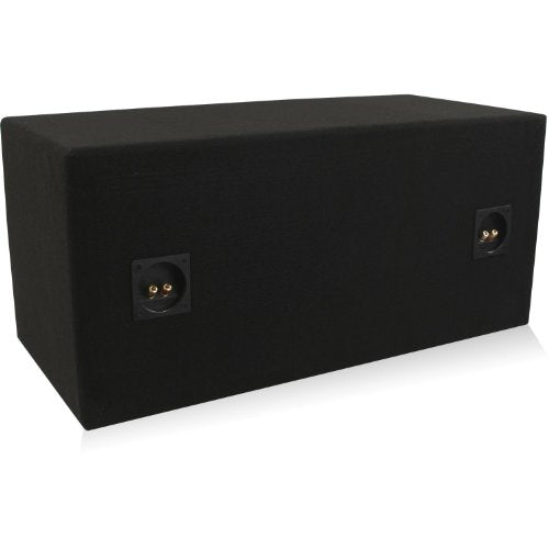 BELVA Dual 10-inch Car Ported Subwoofer Box 3/4-inch MDF Prelined Polyfil Includes Custom Blue Baffle [BBX210BK] | 3/4-inch MDF Prelined Polyfil Includes Custom Blue Baffle [BBX210BK] - size: Black Dual 10" (box only)