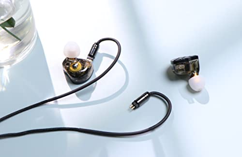 Linsoul Tripowin Zombur 4N OFC in Ear Monitor Cable, 3.5mm Plug, 1.25m | High Purity Oxygen Free Cable HiFi Wired IEM Cable, Cotton Yarn Outer Layer, for Musician Audiophile, w/o Mic, 2pin 0.78mm - size: 2-Pin, style: Without Mic