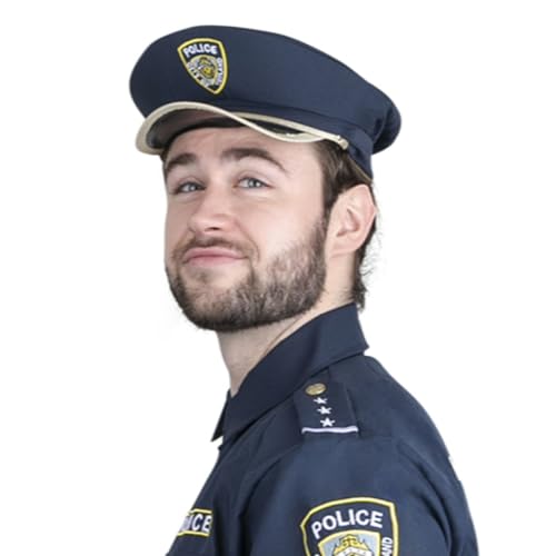 Dress Up America Police Hat for kids - Blue Cop Cap for Children - Costume Accessory - style: Police Hat - Adult, One Size Fits All
