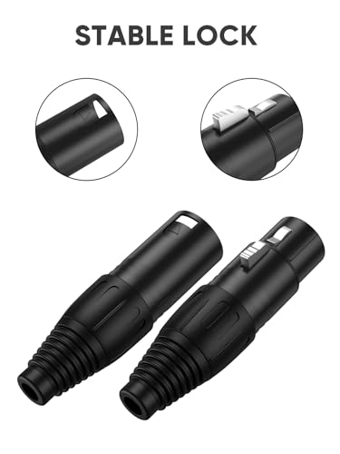 CableCreation 3Pin XLR Male*1+3Pin XLR Female*1, Mic Adaptor Connector 1Pair - size: 1 Pair