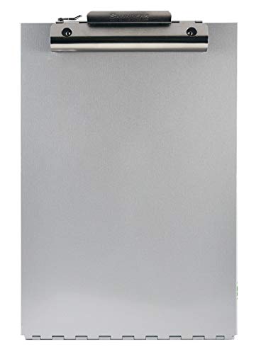 Saunders Recycled Aluminum Redi-Rite Storage Clipboard with Self-Locking Latch – Lightweight, Weather-Resistant Lacquer Finish Stationery Box. Office Products, Silver, Letter (Pack of 6) - color: Silver, size: Letter (Pack of 6)
