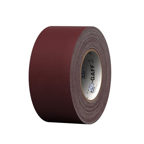 3" Pro Gaff Gaffers Tape 55 yards length burgundy matte. Premium Heavy-Duty Gaffers Tape trusted by professional Gaffers. Made in the USA. Holds Tight, Easy to remove. (Pack of 16) - color: Burgundy, size: 3 in x 1980 in