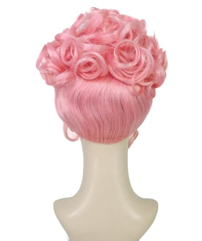 American Rapper Curly Updo High Fashion Wig for Women - Celebrity Style Wig | Elegent Choice for Cosplay Events, Halloween Parties & Themed Performances - Pink - color: Pink