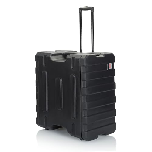 Gator Cases Pro Series 6U Rolling Rack Case with 19" Depth, Tow Handle & Recessed Wheels, Roto Molded Made in USA (G-PROR-6U-19) - size: 6U Rack Space, style: Rolling Rack - 19" Deep