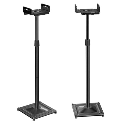 PERLESMITH Universal Speaker Stands for Surround Sound -Height Adjustable Extend 33.3”to 45.1”, Floor Speaker Stand for Satellite & Studio & Bookshelf Speakers up to 11LBS,1 Pair Black, PSSS2 - size: Weight 11 LBS