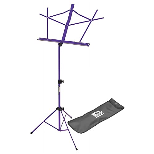 On-Stage SM7122PB Compact Folding Sheet Music Stand with Bag, Purple - color: Purple