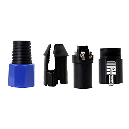 Speakon NL4FC，GELRHONR NL4 Connector Round Speaker Plug Twist Lock 4 Pole Speaker Plug Compatible with Speakon NL4FC, NL4FX, NLT4X, NL2FC, NA4LJ, NA4LJX, NL4MP, NL4MPR - 2 Pairs