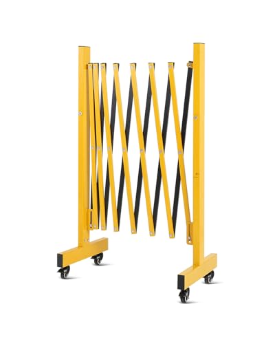 GarveeTech Metal Expandable Barricade, 11 ft Folding Safety Traffic Driveway Gate, Portable Crowd Control Barriers Fence - size: 11FT