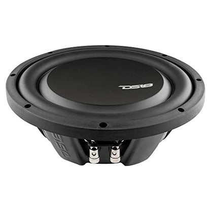 DS18 PSW10.4S 10" Shallow Mount Subwoofer 1000 Watts Max Power 500 Watts RMS Single Voice Coil 4 OHMS Water Resistant - Best Sub for Tight Spaces in Car & Trucks - 1 Speaker - style: 10" Single Voice Coil 4 Ohm
