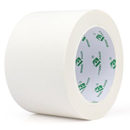 BOMEI PACK Color Gaffer Tape, Matte Non-Reflective, 3inch x 20yds No Residue Hand Tear Self-Adhesive Tape for Labeling, Cable, Stage, Photo Studio, Painters and Duct Repair, 1 Pack (White) - color: White